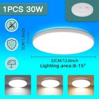 1 vnt. lubų lemputė, atspari vandeniui Led Panel Lights Vonios kambarys 50W Modernus LED virtuvės apšvietimas miegamajam Namui Vidinis Itin plonas lubų šviestuvas white