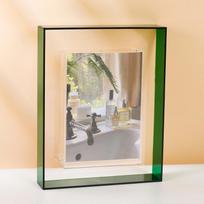 Bedroom Acrylic Square Photo Frame Box Transparent Photo Frame Box Suitable For Living Room Office 5inch žalia