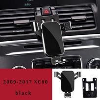 LHD automobilinio telefono laikiklis, skirtas Volvo S60 V60 S90 V90 Xc40 Xc60 Xc90 automobilio modeliavimo laikiklis GPS stovas, pasukamas atramas mobiliesiems priedai black