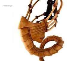 Helovino kaukė Facehugger kostiumas Ateivis Facehugger veido kaukė Face Hugger kostiumas Siaubo rekvizitas Guminė baisi pusės veido skorpiono kaukė ruda