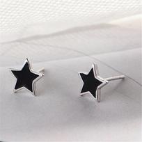 925 sterlingo sidabro juodos žvaigždės auskarai moterims Boucles d'oreilles Vestuviniai papuošalai eh1169