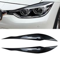 2X F30 priekinių žibintų dangtelio dangtelis, juodos spalvos, skirtas BMW F30 sedanui 2012–2018 m.