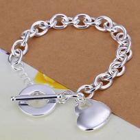 Fashion Charms 925 Stamp Silver Romantic Heart Pendant Bracelets for Women Wedding Party Gifts Fine Noble Jewelry Temperament