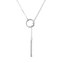 Selling Real 925 Sterling Silver Circle Strip Long O -Chain Necklace Fine Jewelry Choker For Women Wedding Gift Nk001 70cm platina