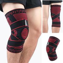 A Compression Kneepad with Patella Pad Stabilizer. M raudona