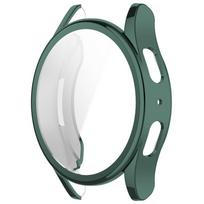 Dengiamas dėklas, skirtas Samsung Galaxy Watch 7 40 mm 44 mm Samrt laikrodžio dirželis, pilnas buferis TPU apsauginis dangtelis, ekrano apsauga Galaxy Watch 7 40 mm žalia