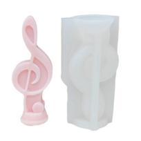 Muzikos natos žvakių formelės Silikoninės formelės Kvapiosios žvakės Dervos liejimo formelės Rankų darbo pasidaryk pats molio formelės Stalo dekoracijos white