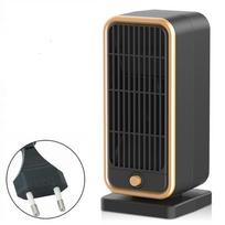 Nešiojamas keraminis erdvinis šildytuvas, 500 W mini elektrinis šildytuvas su termostatu greitam, tyliam, energiją taupančiam šildymui, saugiam ir tvirtam vidaus biuro namams juoda