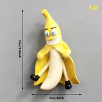 Šaldytuvo magnetai vaisių bananų ir avokadų šaldytuvo lentų dekoravimui 5*7cm geltona