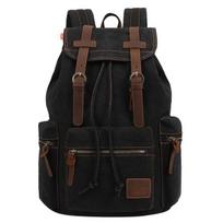 derliaus drobės Kuprinės Vyriškos Ir Moteriškos Krepšiai Kelionės Studentams Laisvalaikio Žygiams Kelionėms Stovyklavimui Kuprinė Mochila Masculina juoda