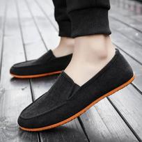 Fashion Men's Casual Cloth Shoes Casual Shoes Spring and Autumn Canvas Shoes Fashion Loafers Men Zapatos De Tela Casuales Para Hombres 45 gray