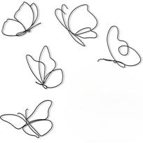 Metal Butterfly Wall Decor (5 Butterflies) Butterfly Metal Wall Art Metal Butterfly Wall Decor Five Pieces Butterfly Wall Art juoda