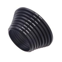 8 vnt filtro žingsnio aukštyn žiedų adapteris 49-52-55-58-62-67-72-77-82mm 49mm-82mm