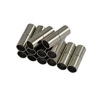 12 rinkinių sidabruotas odinis Kumihimo magnetinis užsegimas papuošalų gamybai „pasidaryk pats“ 20 x 7mm sidabras