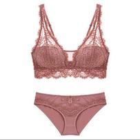 CINOON Sexy Bra set push up Nėriniai apatiniai kelnaitės Ploni kvėpuojantys žakardo apatiniai Intymūs S raudona