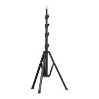 KINGJOY FL2009 Reguliuojamas metalinis trikojo šviesos stovas 10kg/22lbs apkrova 1/4 colio varžtas Maks. juoda