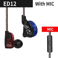 ED12 pasirinktinio stiliaus ausinių nuimamas laidas ausyje garso monitoriai, triukšmą izoliuojantys HiFi muzikos sportinės ausinės su mikrofonu juoda