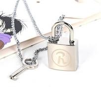 1 rinkinys Anime Ai Yazawa NANA Lover Raktas ir užraktas Madingo lydinio metalo pakabukas Cosplay aksesuarai karoliai