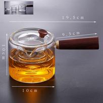 500 ml karščiui atsparus stiklinis arbatinukas su medine rankena stiklinis arbatos ąsotis Pieno arbatos virdulys