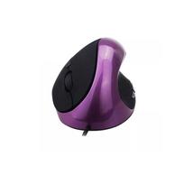 Optinė vertikali pelė, ergonomiška laidinė pelė, USB pelė, 5 mygtukai, skirta nešiojamam kompiuteriui (balta) violetinė