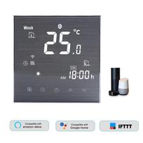 BTH-2000L-GA Vandens grindų šildymo termostatas Skaitmeninis temperatūros valdiklis Didelis LCD ekranas Jutiklinis mygtukas Valdymas 5A AC 95-240V GA balta
