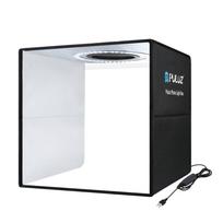 PULUZ Lightbox mini fotostudijos šviesdėžė su 6 spalvų fono fotografavimo palapinės komplektas 80 vnt LED juoda