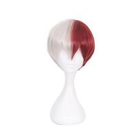 Anime Mano Herojus Akademija Boku no Hiro Akademia Šoto Todoroki Šouto Balta ir Raudona Cosplay Perukas+Peruko Kepuraitė
