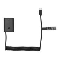 Andoer NP-FZ100 Dummy Baterijos USB-C jungties adapteris su USB Type-C spyruoklinio maitinimo laido keitimu juoda