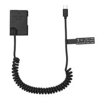 Andoer EN-EL14 neveikiančio baterijos USB-C jungties adapterio baterijos jungtis su USB Type-C spyruokle juoda