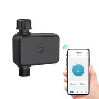 Išmanusis BT laistymo laikmačio žarnos maišytuvo purkštuvo laikmatis su užprogramuotu lietaus delsos APP nuotolinio valdymo pultu juoda