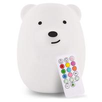 Bear Silicone Night Light Pat Pat spalvą keičiantis šviesos atmosferos šviesa vaikiška dovana balta