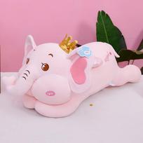Dramblio pliušiniai žaislai Mieli drambliukai lėlė lėlė patalynė pagalvė miegui vidutinio dydžio lėlė maža dovana mini 50cm white