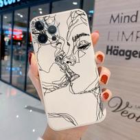 Minkštas silikoninis juokingas telefono dėklas iPhone 11 dėklui iPhone 14 Pro Max 13 12 Pro Max 7 8 14 Plus Xr Xs Max Abstraktinio meno linijų dangtelis For iPhone 14Pro Max