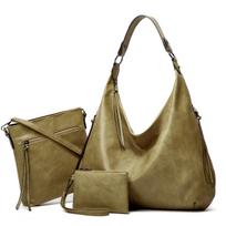 Didelės Crossbody Krepšiai Moteriškos Pečių Rankinės Piniginės ir Piniginės Rinkinys Moterims Dėžutės Hobo Piniginės Trijų dalių rinkinys juoda