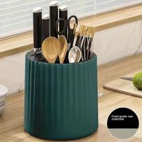 Rotacinio peilio laikiklis Virtuvės laikymo lentynėlė Valdymo lazdelės laikymo vamzdelis Lazdelės laikymo dėžutė Peilių laikymo lentyna Cutknife storage rack žalia