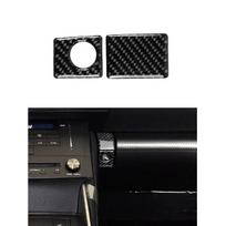Anglies pluošto salono bagetai Juodi lipdukai Automobilių dekoratyviniai priedai, skirti Lexus IS250 NX200 IS350 300H Storage Box Switch