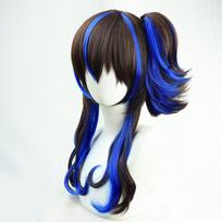 Anime Uma Musume Pretty Derby Daitaku Helios Cosplay Perukas Juodas Mėlynas Maišytas Ilgas Surištas Sintetiniai Plaukai Helovino Šventė One Size mėlyna