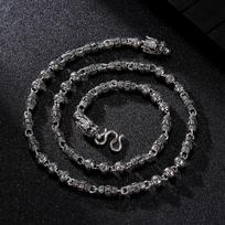Domineering Necklace Men 'S Pendant Six -Character Mantra Hipster Double Faucet Retro Chain Accessories Jewelry 55cm
