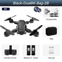Q6 5G WIFI 4k Drone HD dviguba kamera FPV RC dronas su 1080P sulankstomu keturkopteriu Rc atstumu 500M dovanų žaislas sidabras
