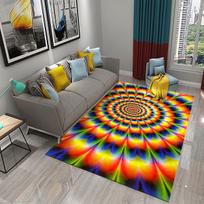 3D optinė iliuzija psichodelinis kilimas spalvinga geometrija vertigo kilimas gyvenamasis kambarys miegamasis Vonios įėjimas Neslystantis grindų kilimėlis 40cm x 60cm