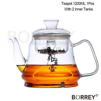 BORREY indukcinė viryklė dujinė viryklė Universalus karščiui atsparus stiklinis arbatinukas arbatos ir verdančio arbatinuko daugiafunkcis arbatos rinkinys Teapot