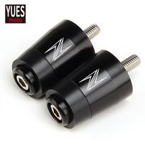 Motociklų priedai Vairo rankenos galas Rankenos Girps dangtelis KAWASAKI Z400 Z750 Z800 Z900 Z900RS Z1000 Z1000SX juoda