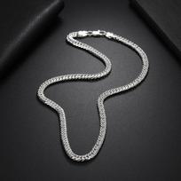 Sterlingo sidabro vyrų karoliai 6 mm grandinės karoliai Collier 24 colių karoliai madingi papuošalai aksesuarai dovanos
