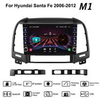 Automobilių radijo daugialypės terpės grotuvas, skirtas Hyundai Santa Fe 2006-2012 su mygtuko rankenėle Android 2 Din Carplay stereo GPS galvos blokas 2+32GB 1+16GB