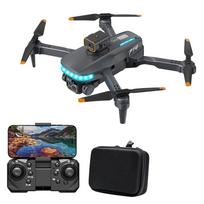 Nuotolinio valdymo dronas su kamera 720P dviguba kamera kliūčių išvengimo optinio srauto dronas WiFi FPV dual camera-2 battery-black juoda
