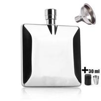4oz Flat Vodka Hip Flask nerūdijančio plieno nešiojamasis +piltuvas 4vnt 30ml Shot Cup Camping Flagons Alkoholinio viskio butelis vyrams Dovana a set