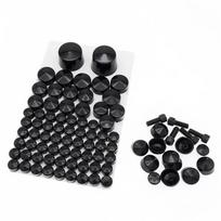 1 komplekto motociklo varžtų dangtelis juodas/sidabrinis chromo dangtelis su 5 varžtais, skirtas Harley Road Glide FLT Road King FLH 2007–2013 m. juoda
