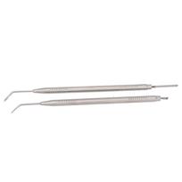 2pcs Eyelash Lift Separator Tools Double Headed Stainless Steel Lash Separation Rod with Comb Silver white