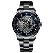GUCAMEL Laikrodis Mechaninis Laikrodis Elegantiškas Juodas Magijos Ciferblatas Madingas Vyriškas Mechaninis Laikrodis Visiškai Auksinis Verslo Vyriškas Laikrodis