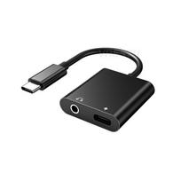 2 viename DAC tipo USB C į dvigubą USB C ausinių adapteris, skirtas Samsung Type C + 3.5mm